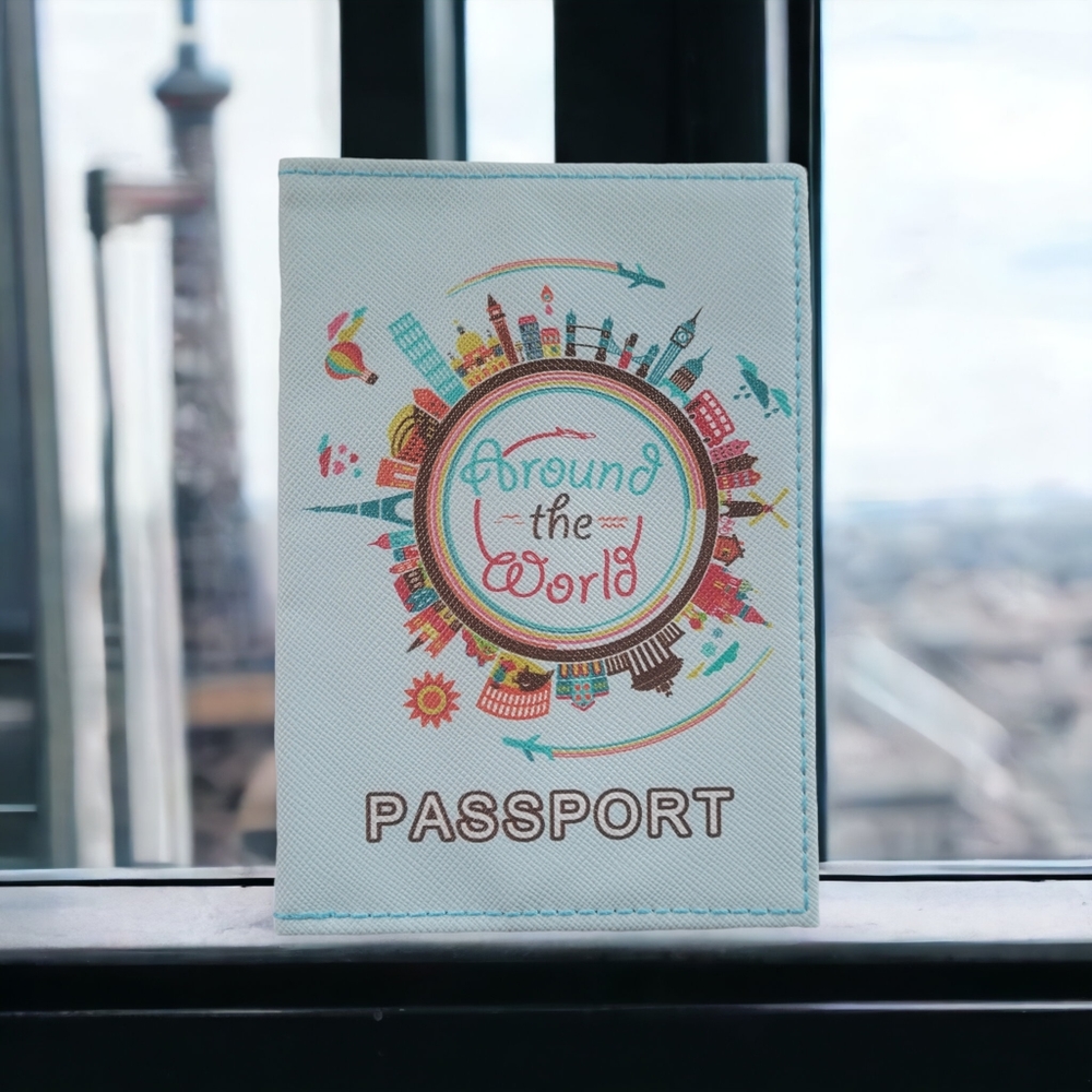 🌎 Around the World  Travel Passport Case
